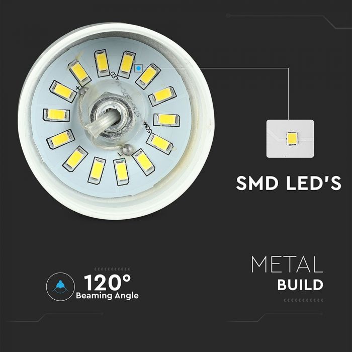 7W(400Lm) LED iekarams gaismeklis, V-TAC, silti balta gaisma 3000K