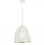 Hanging lamp frame on E27 plinth, glass, white, D:250x270 mm, V-TAC