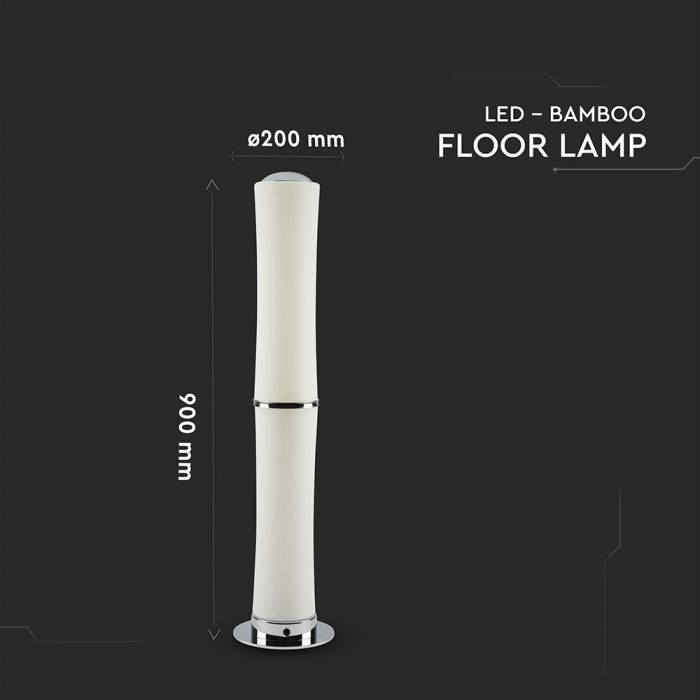 Торшер светодиодный 32 Вт (2100 лм), диммируемый, V-TAC, теплый белый свет 3000K