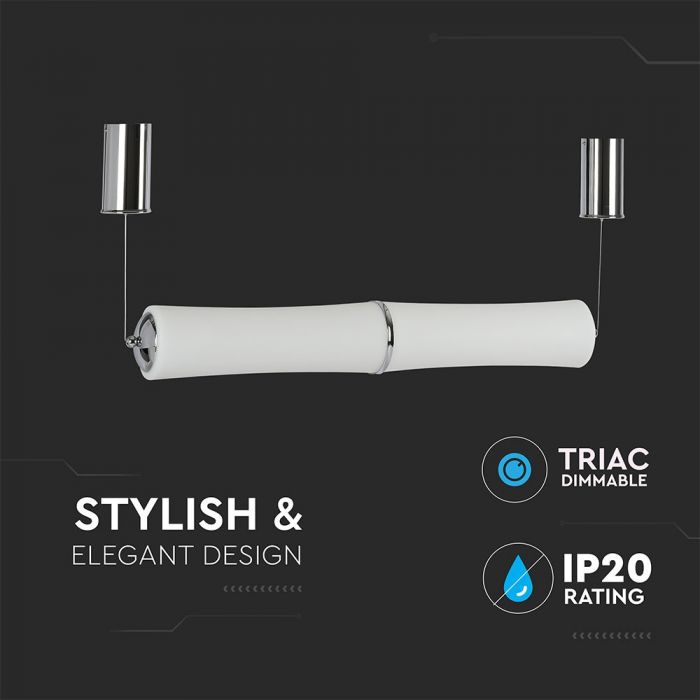 32W (2100Lm) LED rippvalgusti, V-TAC, dimmerdatav, soe valge valgus 3000K
