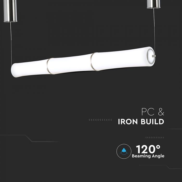 52W (3400Lm) LED iekarams gaismeklis, V-TAC, dimmējams, silti balta gaisma 3000K