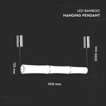 52W (3400Lm) LED iekarams gaismeklis, V-TAC, dimmējams, silti balta gaisma 3000K