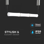 52W (3400Lm) LED iekarams gaismeklis, V-TAC, dimmējams, silti balta gaisma 3000K