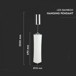 18W (1200Lm) LED rippvalgusti, V-TAC, dimmerdatav, soe valge valgus 3000K