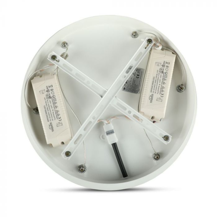 72W LED disainvalgusti, valge, V-TAC, Ø390x2000mm, soe valge valgus 3000K