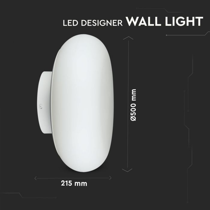 40W(3100Lm) LED design lamp, round, dome-shaped, white, V-TAC, warm white light 3000K