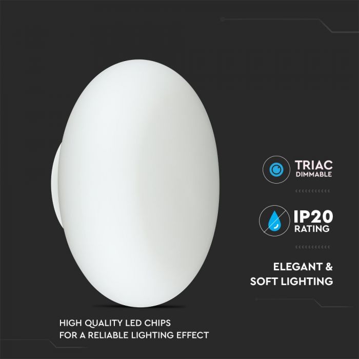 40W(3100Lm) LED design lamp, round, dome-shaped, white, V-TAC, warm white light 3000K