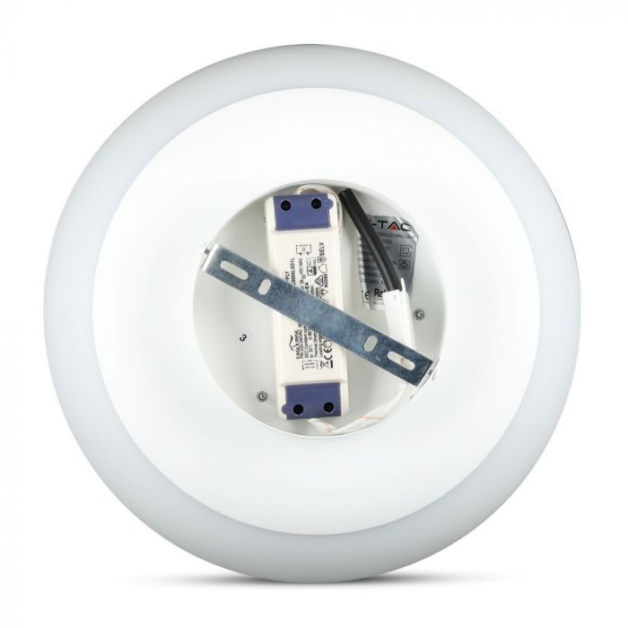 40W(3100Lm)LED dekoratīvs sienas gaismeklis, apaļš, kupolveida, balts, V-TAC, silti balta gaisma 3000K