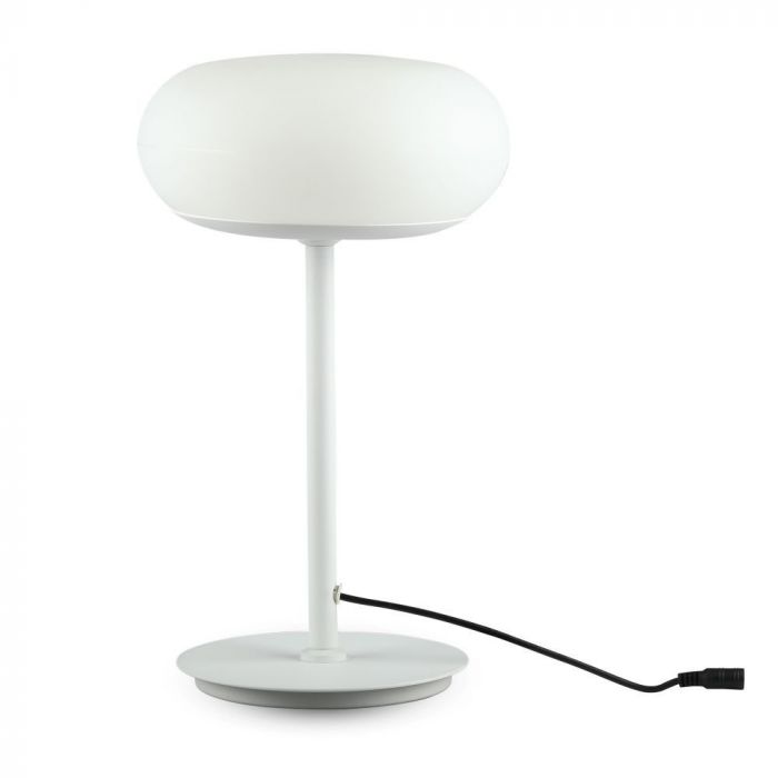25W LED dizaina galda lampa, balta, dimmējma, silti balta gaisma 3000K