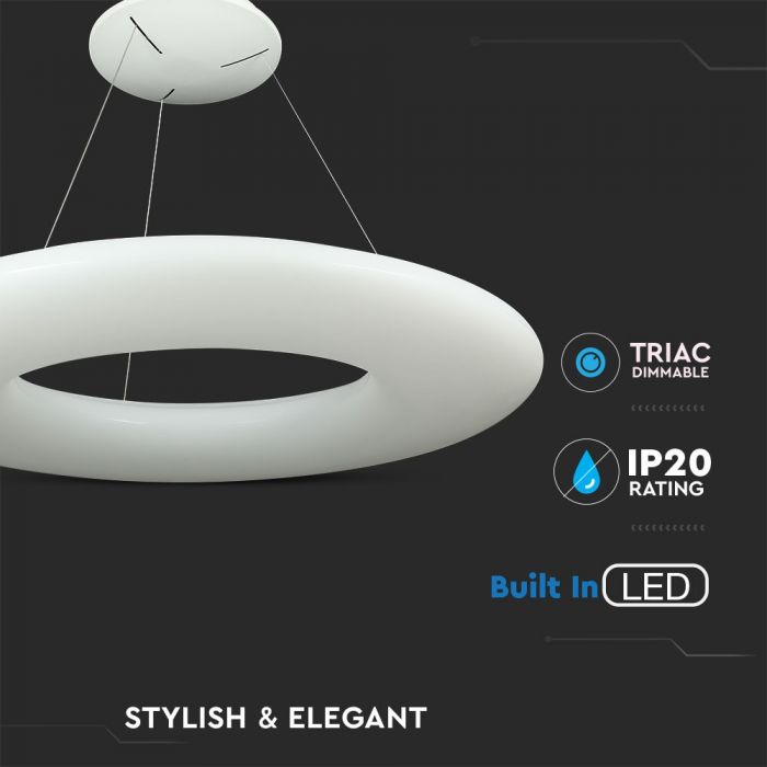 105W LED hanging design lamp, white, V-TAC, 910x2000mm, warm white light 3000K