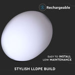 0.5W(18Lm) LED interjera apgaismojums, krāsaina RGB, IP67, litija baterija 10000 mAh uzlādējama, ar tālvadības pulti, 20 x 14 cm, V-TAC