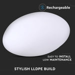 0.5W(18Lm) LED interjera apgaismojums, krāsaina RGB, IP67, litija baterija 10000 mAh uzlādējama, ar tālvadības pulti, 32x 25 x 17cm ,V-TAC