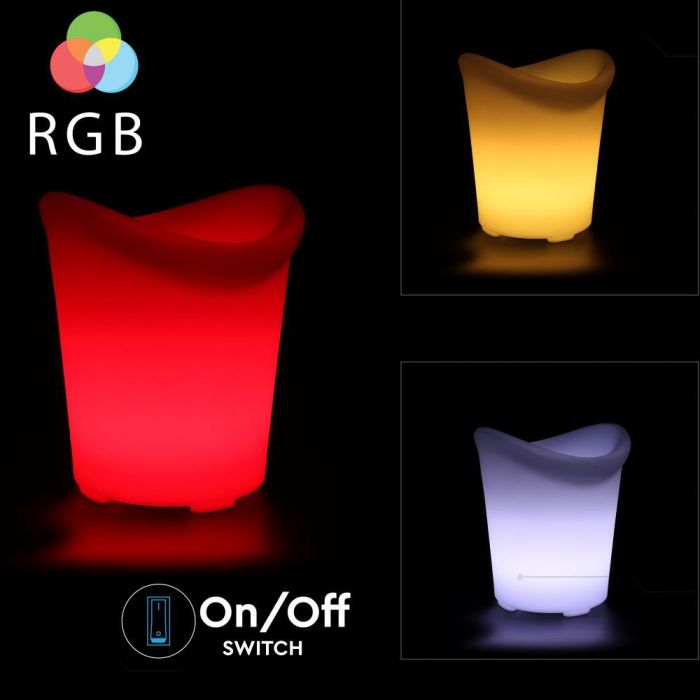 1,5W(54Lm) LED-inredningsbelysning, färgad RGB, IP54, uppladdningsbart litiumbatteri 20000 mAh, med fjärrkontroll, 33 x 35 cm, V-TAC