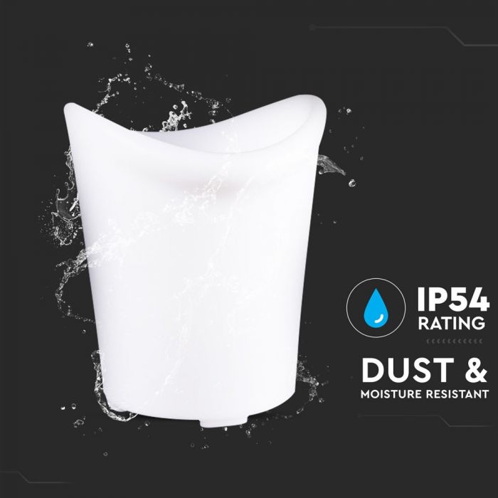 1,5W(54Lm) LED sisevalgusti, värviline RGB, IP54, laetav liitiumaku 20000 mAh, koos puldiga, 33 x 35 cm, V-TAC