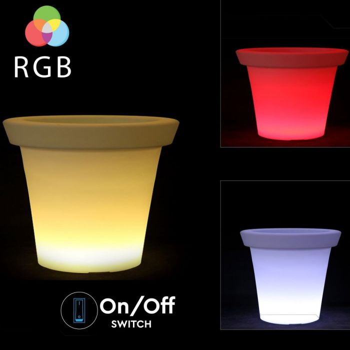1,5W(54Lm) LED-inredningsbelysning, färgad RGB, IP54, uppladdningsbart litiumbatteri 20000 mAh, med fjärrkontroll, 35 x 35 x 33 cm, V-TAC