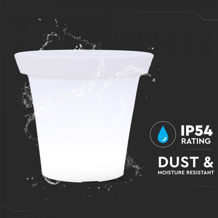 1,5W(54Lm) LED sisevalgusti, värviline RGB, IP54, laetav liitiumaku 20000 mAh, koos puldiga, 35 x 35 x 33 cm, V-TAC