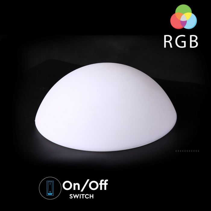 3W(108Lm) LED sisevalgusti, värviline RGB, IP54, laetav liitiumaku 3600 mAh, puldiga, 50 x 26 cm, V-TAC