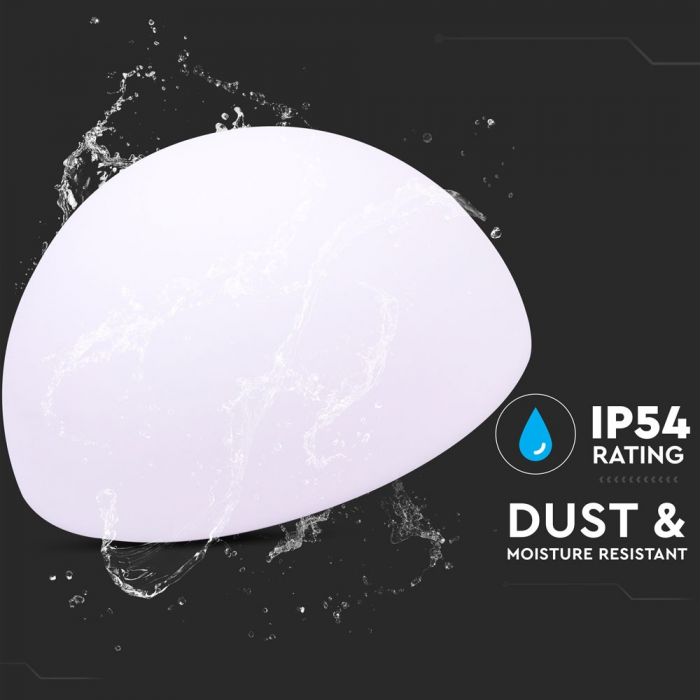 3W(108Lm) LED sisevalgusti, värviline RGB, IP54, laetav liitiumaku 3600 mAh, puldiga, 50 x 26 cm, V-TAC
