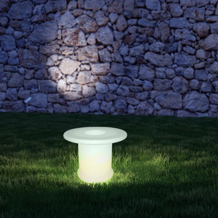 3W(108Lm) светодиодный интерьерный светильник, журнальный столик, цветной RGB, IP54, перезаряжаемый литиевый аккумулятор 3600 мАч, с пультом ДУ, 70 x 54 см, V-TAC