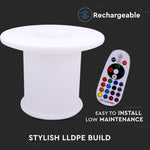 3W(108Lm) LED interior light, coffee table, coloured RGB, IP54, rechargeable lithium battery 3600 mAh, with remote control, 70 x 54 cm, V-TAC