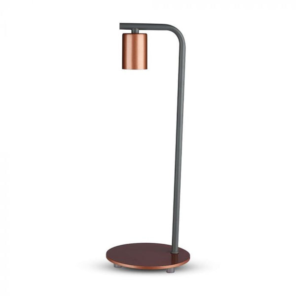Dizaina galda lampa ar E27 cokolu, sarkana bronza, V-TAC