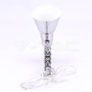 Dizaina galda lampa ar regulējamu metāla kronšteinu un E27 cokolu, hromēta, V-TAC