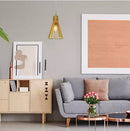 Müüginäide_E27 soklile mõeldud välise lambipesa, dekoratiivse kroomitud korgiga ja puidust lambivarjundiga D250*H450MM, IP20, max60W, V-TAC