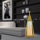 Koka grīdas lampa ar rotangpalmas abažūru D400 * 1500mm