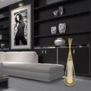 Koka grīdas lampa ar rotangpalmas abažūru D300 * 1000mm