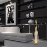 Wooden floor lamp with rattan shade D300 * 1000mm