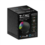 Светодиодный светильник 2,2 Вт (210 лм), V-TAC, IP20, совместим с AMAZON ALEXA и GOOGLE HOME, RGB+3000K-6500K