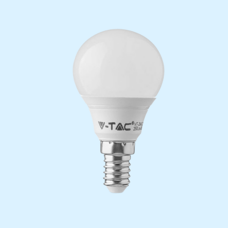 E14 4W(320Lm) LED Spuldze, G45, V-TAC, auksti balta gaisma 6000K