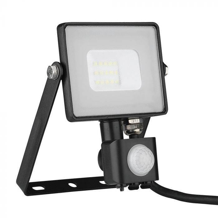 10W(800Lm) LED Spotlight with motion sensor, V-TAC SAMSUNG, warranty 5 years, black body, warm white light 3000K