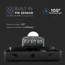 10W(800Lm) LED Spotlight with motion sensor, V-TAC SAMSUNG, warranty 5 years, black body, warm white light 3000K