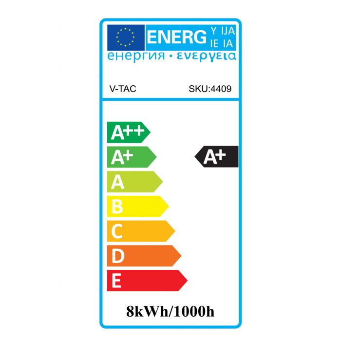 E27 8W(800Lm) LED Spuldze Filament, A67, V-TAC, auksti balta gaisma 6000K