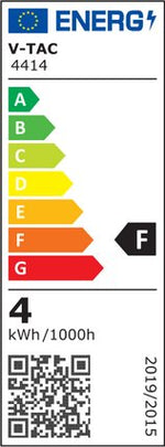 E14 4W(400Lm) LED-lambi hõõgniit, küünlakujuline, V-TAC, jaheda valge valgus 6000K