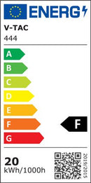 20W(1600Lm) LED Spotlight V-TAC SAMSUNG, IP65, warranty 5 years, white body, cold white light 6400K