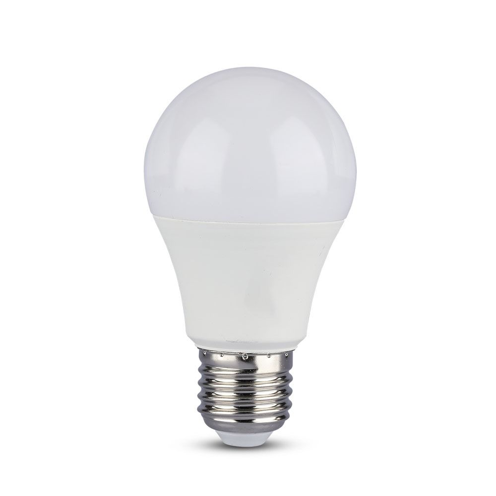 E27 9W(806Lm) LED gudrā 3 soļu dimmējamā spuldze, A60, V-TAC, auksti balta gaisma 6000K