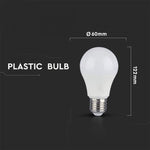 E27 9W(806Lm) LED Smart 3-stmeline timmitav pirn, A60, V-TAC, jaheda valge 6400K