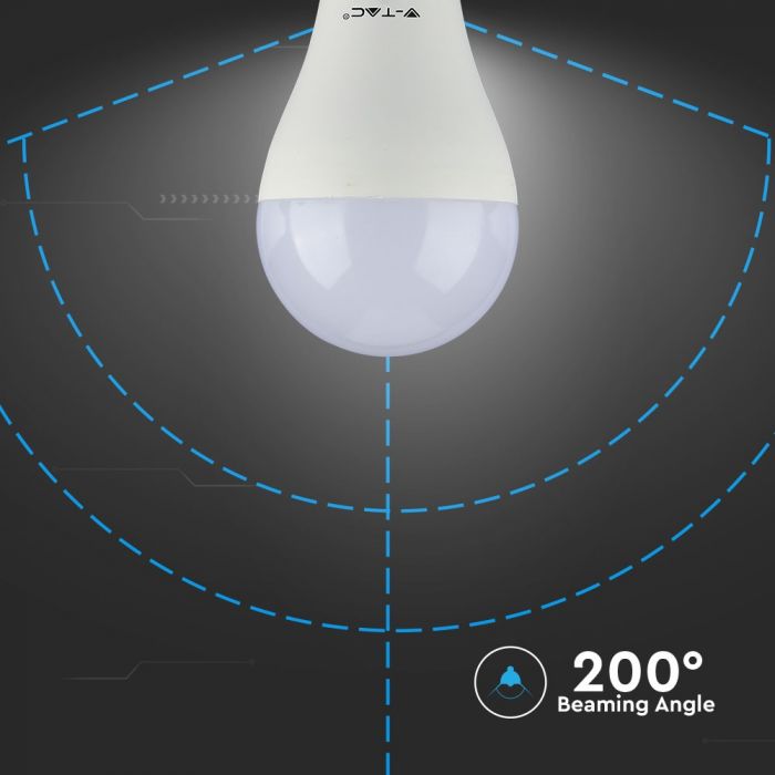 E27 15W(1350Lm) светодиодная лампа, A65, V-TAC, холодный белый свет 6000K