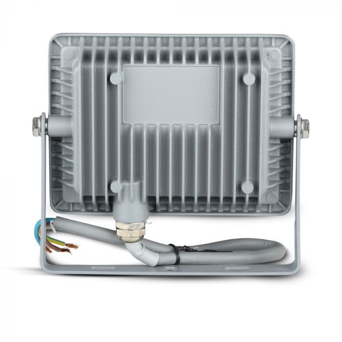 20W(1600Lm) LED Spotlight V-TAC SAMSUNG, IP65, 5 års garanti, grått hölje, 6400K kallvitt ljus