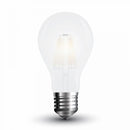 E27 6W(660Lm) LED Spuldze Filament matēta, A60, V-TAC, auksti balta gaisma 6400K