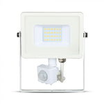 20W (1600Lm) LED-valgusti SMD PIR liikumisanduriga, V-TAC SAMSUNG, IP65, 5-aastane garantii, valge korpus, neutraalne valge valgus 4000K