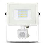 20W (1600Lm) LED-valgusti SMD PIR liikumisanduriga, V-TAC SAMSUNG, IP65, 5-aastane garantii, valge korpus, neutraalne valge valgus 4000K