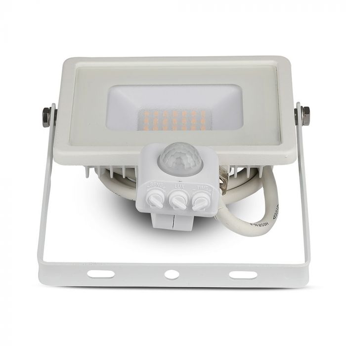 20W (1600Lm) LED-valgusti SMD PIR liikumisanduriga, V-TAC SAMSUNG, IP65, 5-aastane garantii, valge korpus, neutraalne valge valgus 4000K