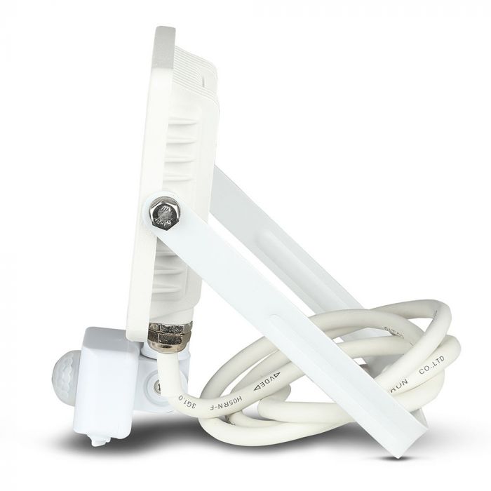 20W(1600Lm) LED Floodlight with motion sensor, V-TAC SAMSUNG, warranty 5 years, white body, cold white light 6400K