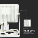 20W(1600Lm) LED Floodlight with motion sensor, V-TAC SAMSUNG, warranty 5 years, white body, cold white light 6400K