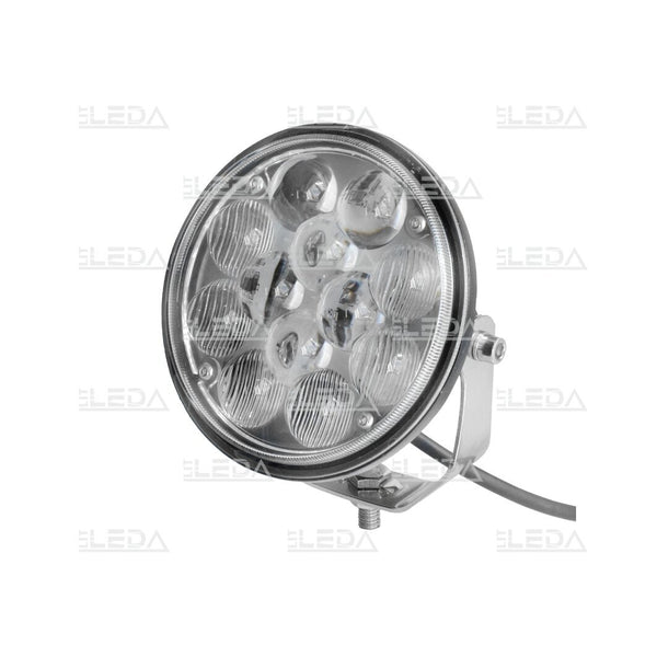 36W(3740Lm) (12x3W/combo) 9-32V LED darba lukturis, apaļš, IP67, 145*145*85 mm, auksti balta gaisma 6000K