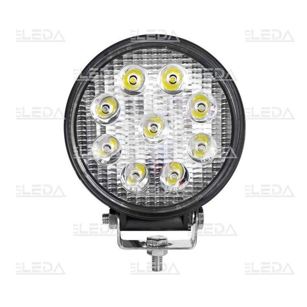 27W(1890Lm) 9 LED Epistar darba lukturis, 10-30V, IP67, CE, RoHS, EMC, auksti balta gaisma 6000K