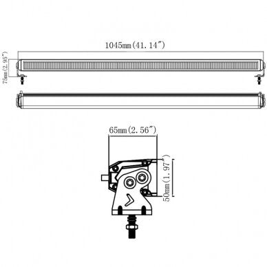 Светодиодная вспомогательная лампа 75 Вт (6500 Лм), длина 600 мм
